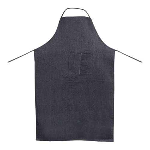 Oshhni キッチン、ガーデニング、金属加工、ガレージ用の、よだれかけとポケットが付いた快適で保護力のある大人用デニム溶接エプロン。, 60cm×90cm