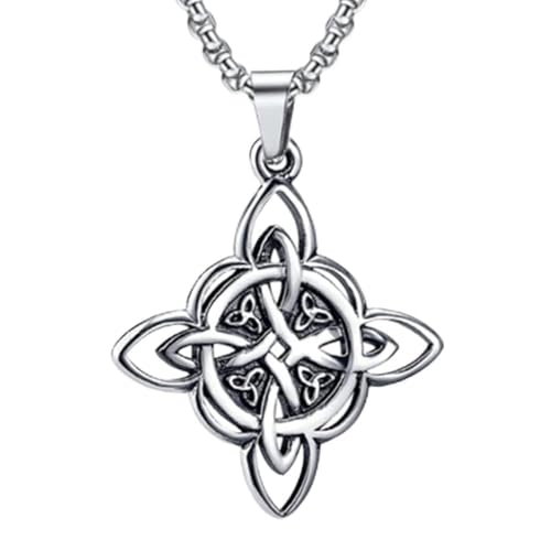 NIGHTCRUZ Witches Knot Necklace, Celtic Knot Pendant...