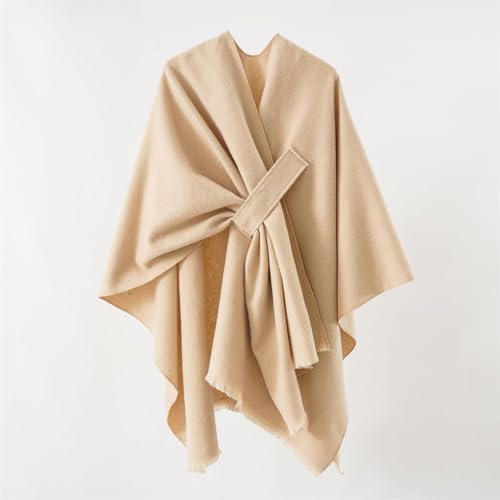 Large Warm Shawl Wrap Front Solid Color Winter Accessory Casual Crop Solid Color Thick Oversized Shawl For Ladies3