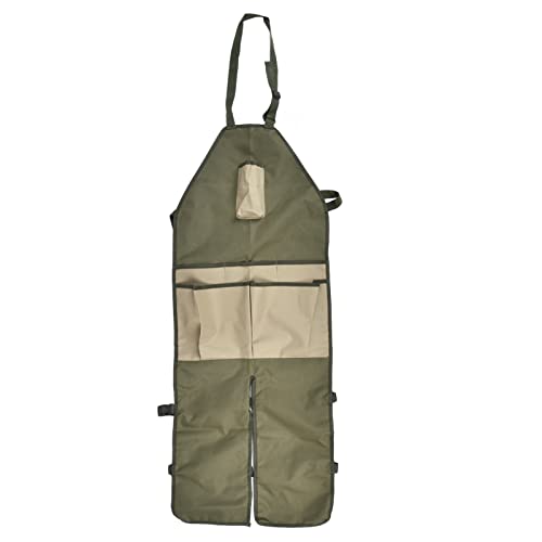 Keebgyy Garden Apron, Garden Supplies Garden Apron, Handmade Work Aprons, Leg Protection Oxford Cloth Material Regulable Buckle Waterproof Outdoor Leggings Apron for Orchard Picking, for Men