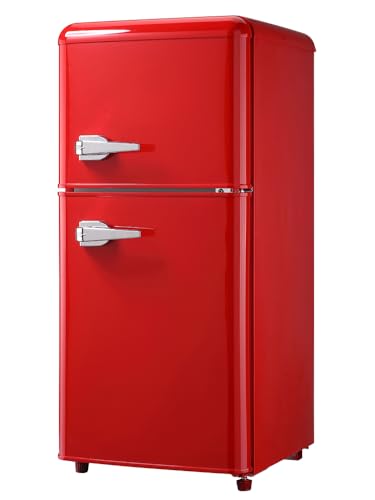 Tymyp TY-FLS-80G-RED-H003 Refrigerator with Freezer, Red