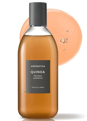 AROMATICA Champú de Proteína de Quinoa 400 ml – Aporta Proteína y Nutrición al Cabello Extremadamente Dañado - Libre de Sulfatos, Silicona