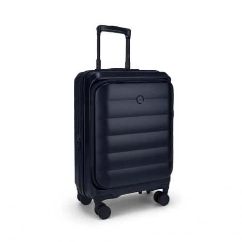Image of F Gear Valencia 54cm Small German Makrolon Polycarbonate, Front-Opening Hard Luggage | 8 Super Silent 360 Spinner Wheels, Cabin Suitcase for Travel | Expandable, Lightweight, TSA Lock | Navy