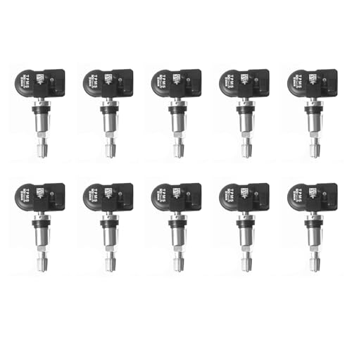 Jasaly 10 Capteur MX Programmable 315MHZ + 433MHz Universel 2 en 1 SystèMe de Surveillance de la Pression des Pneus TPMS Outil-Programme pour-