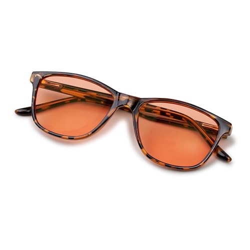 BRADDELL FL-41 Rose Tinted Photochromic Transitional Migraine Light Sensitivity Glasses for Fluorescent LED Glare, Photophobia and Eye Strain (Tortoiseshell)2