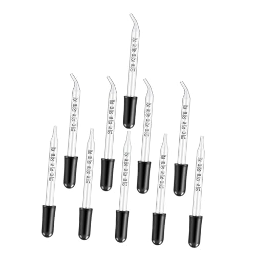 STOBAZA 24pcs Glass Black Pipette Dropper Essential Oils Pipette Pipette Glass Dropper