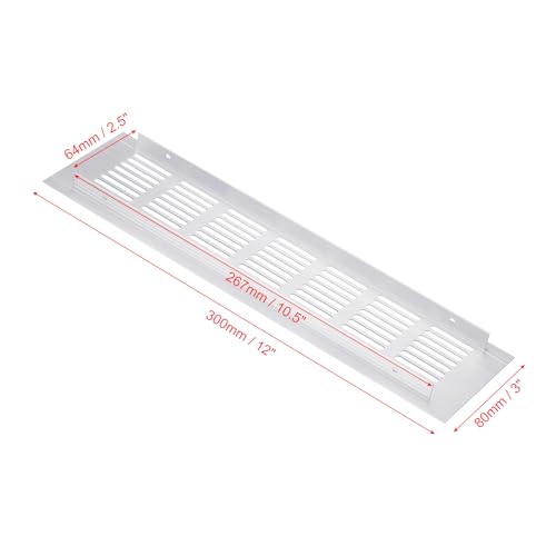 Grille de ventilation en aluminium anodisé 12 x 3 pouces finition premium