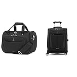 Travelpro Maxlite 5-Softside Expandable Spinner Wheel Luggage, Black, 2-Piece Set (Tote/19)