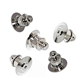 tsucchiisan ピンバッジ ピンバッチ 留め具 タイタック デラックス 丸型 クラッチ 銀色 5個セット