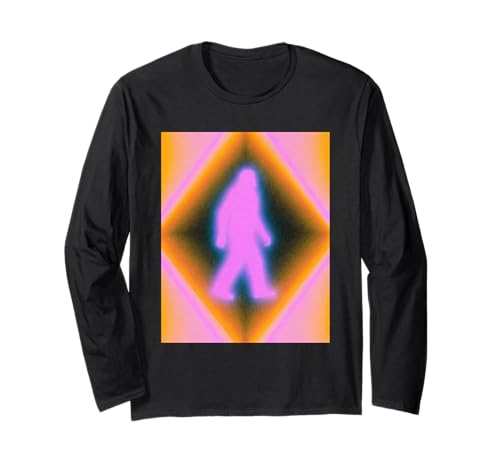 Retro Bigfoot Aura Psychedelic Rainbow Squatch Cryptozoology ����T�V���c