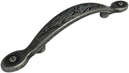 20 Pack Antique Pewter 3" Inch (76mm) Hole Centers Kitchen Cabinet Drawer Hardware Leaf Handle Pulls 8220-76