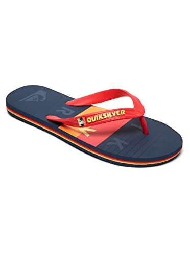 Quiksilver Molokai Word Block Youth, Zapatos de Playa y Piscina Hombre, Multicolor (Black/Red/Blue Xkrb), 36 EU