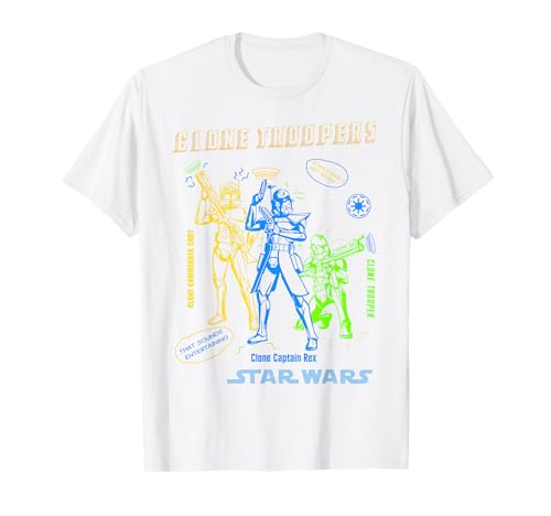 T-shirt Star Wars Clone Troopers Doodles vêtement Clone Wars en coton