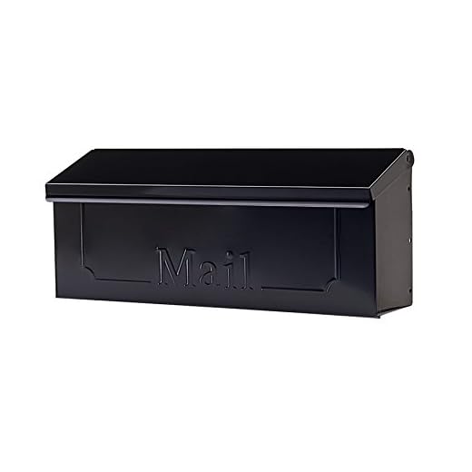 Gibraltar Mailboxes Townhouse Small Capacity Galvanized Steel Black, Wall-Mount Mailbox, THHB0001