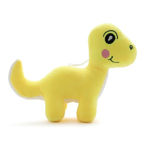Image of Yellow Dino Soft Plush Toy for Kids Stuffed Soft Toy with Cute Hug-Friendly Plush for Babies, Toddlers & Children Safe, Lightweight & Easy to Clean (26CM)