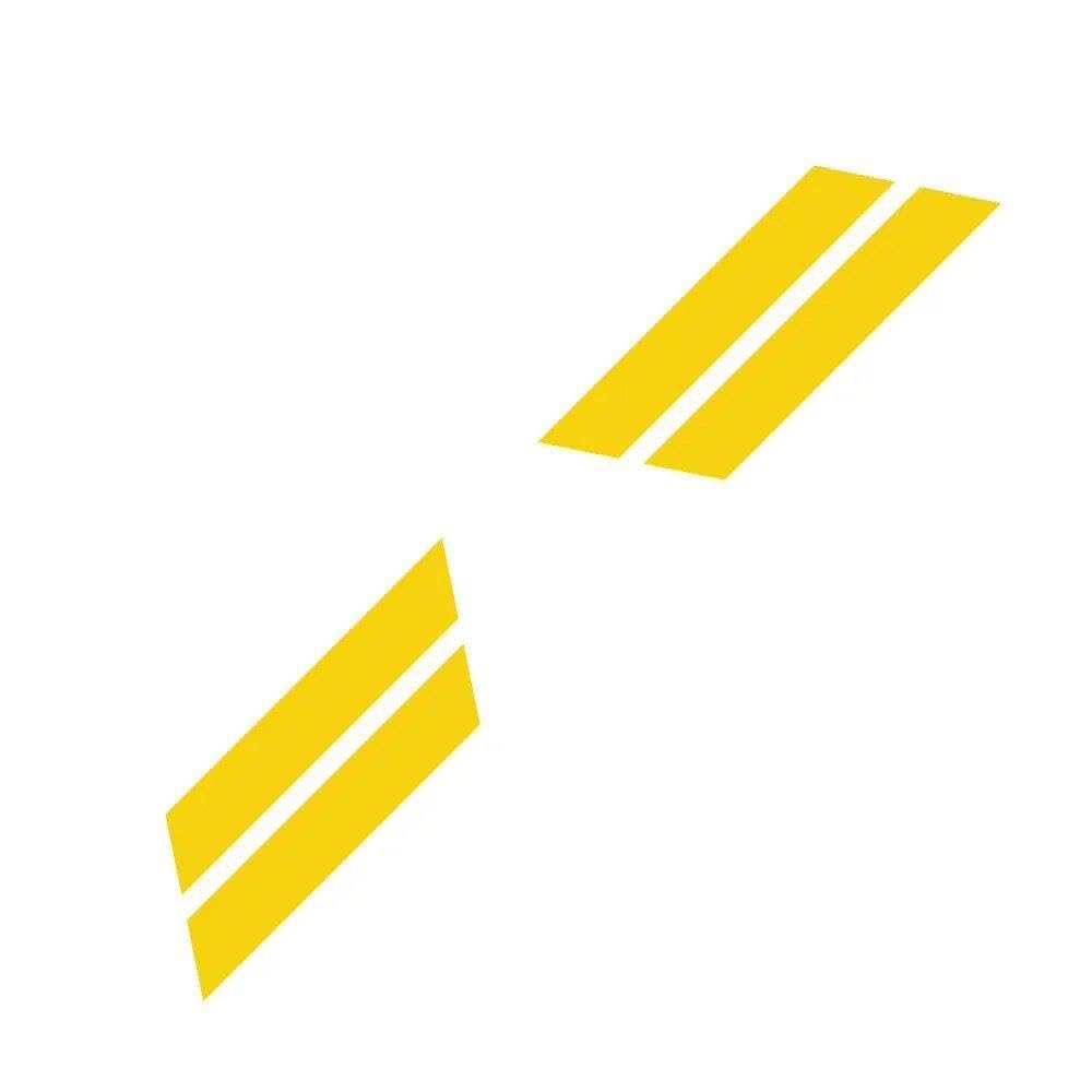 Auto Graphics Stripes Sport Vinyl Decor Decal Kit for Mustang GT500 GT350(Glossy Yellow)