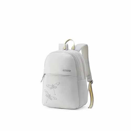 Image of American Tourister Dona | 21 Ltrs | 2 Compartments | Bottle Pocket | Ergonomic Padded Back Panel & Shoulder Straps | High School Backpack | 1 Year International Warranty | Beige Grey