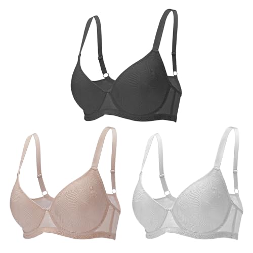 3PC Bras for Women Push up T-Shirt Bra Pack Everyday