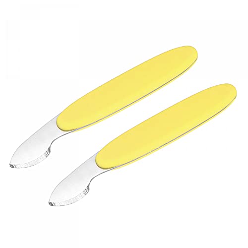 uxcell 2PCS 20mm Width Watch Back Case Opener Remover Removal Knife, ABS Handle Battery Remover Repair Replacing Watchmaker Tools Yellow