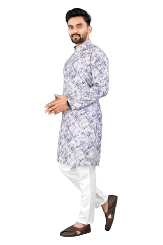 Image of Trustous Kurta Pyjamas set for Mens | Pyjamas with kurta PRINTED and classis look |KURTA Pyjamas SET