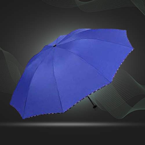 Image of KEKEMI 3 Fold Plain Pipine Umbrella for Men & Women