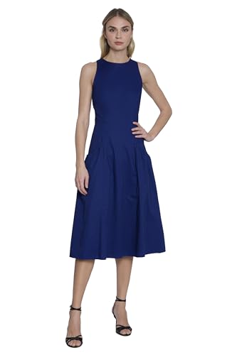 Image of Maggy London Women's Cotton Sleeveless Jewel Neck Dress for Women | Versatile Summer Dresses for Women