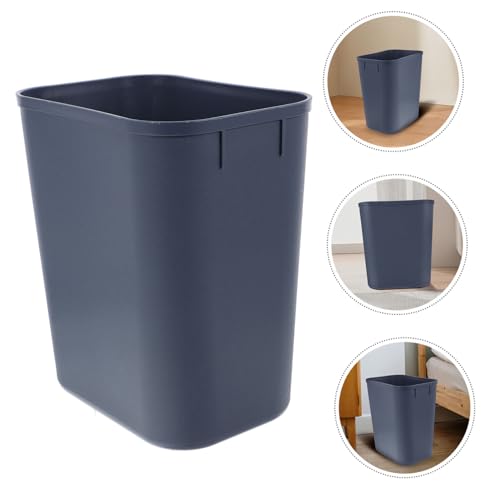 Caneca de basura rectangular gris de plástico 15 L miniatura 4