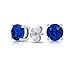 BLING BIJOUX Jewelry Blaue Feuerkristall Runde Ohrringe