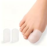 Welnove Gel-Zehenkappe und Zehenschutz – 8er-Pack vollabdeckende Silikon Zehenhüllen