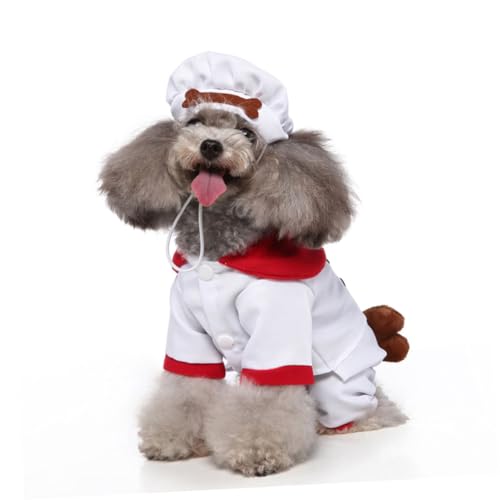 Disfraz para perro talla L color blanco miniatura 5