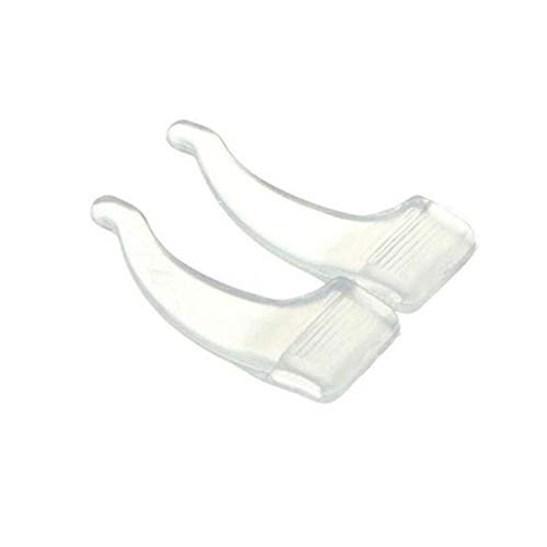 Flybloom 5 Pairs Silicone Glasses Non-Slip Ear Hook Glasses Ear Clip Sunglasses Glasses Holder(Transparent)