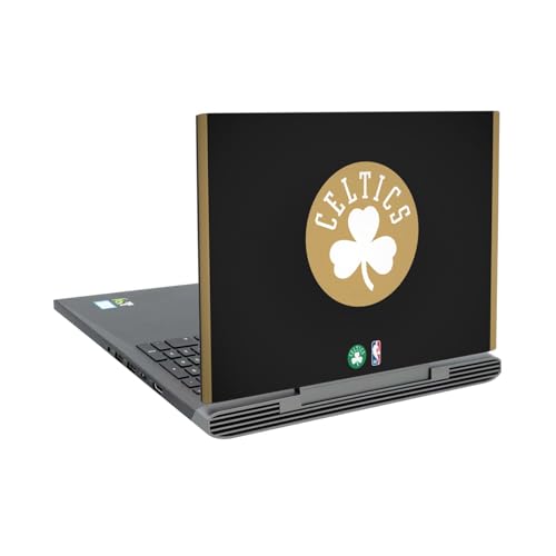 Skin Boston Celtics pour Dell Inspiron 15 7000 P65F autocollant vinyle noir et or NBA