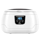 Uten Limpiador Ultrasónico Profesional Acero Inoxidable Baño 600ml 43,000Hz 35W, Con Soporte y Cesta de Limpieza, Adecuado Para Joyas, Gafas, Dentaduras y Maquinilla de Afeitar