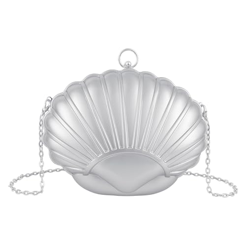 Image of Women Seashell Evening Bag Purse Mermaid Chain Strap Clutch Handbag Shoulder Bag | Seashell