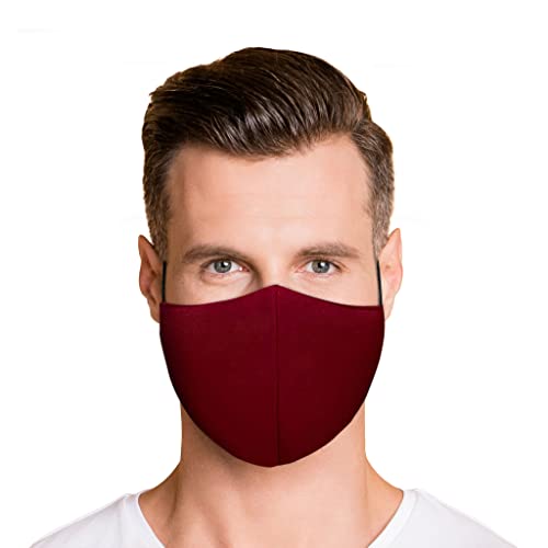 Image of Washable Face Mask with Adjustable Ear Loops & Nose Wire - 3 Layers, Made in USA