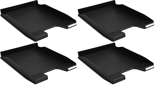 Corbeille à courrier Exacompta Combo Mini noire pour organiser vos documents A4+ au bureau