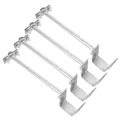 Soporte para pararrayos ajustable de hierro resistente para tejados, pack de 4 unidades