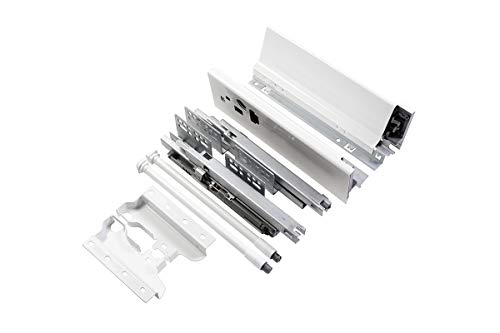 GTV - Modern Box Cajón, Cierre Silencioso, Carga hasta 40 kg, Instalación Sencilla, Sistema de Cajones, Sincronización del Recorrido de las Guías