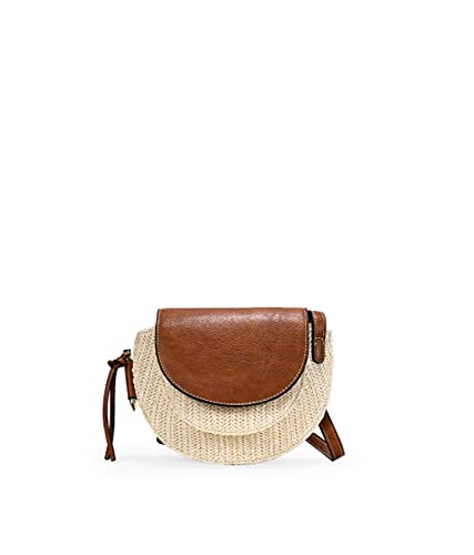 Bolso bandolera de rafia pequeño en forma de...