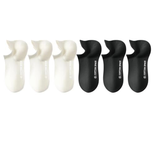 6 pairs 100% Cotton Thin Socks Women No Show Casual Lightweight Low Cut Ankle Socks Non Drop Heel Soft Breathable 4-8.5