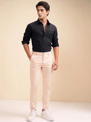 Image of Cozytton Men's Pure Cotton Solid Stylish Casual & Formal Wear Shirt | Stylish Regular Fit Full Sleeve Comfortable Office Party Trendy Shirt - Multi Color