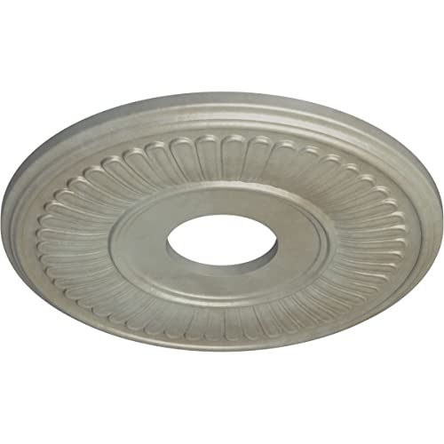 Image of Ekena Millwork CM15BEFLS 15 3 /4 inchOD x 3 7 /8 inchID x 3 /4 inchP Berkshire Ceiling Medallion, Flash Gold