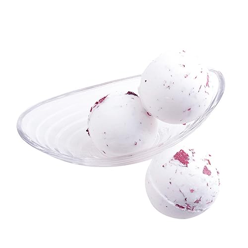 PLAFOPE Bath Bubble Ball Rose with Milk Bath Ball Bath Salt Ball Spa Bath