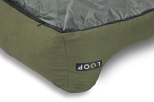 Orthopädisches Hundebett Grün 2XL für große Hunde - Recyceltes Flockenfüllmaterial, Waschbarer, robuster Baumwollbezug mit soliden Reißverschlüssen, Allergikerfreundlich, Indoor/Outdoor – Bild 5