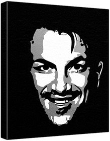 Peter Andre (100% Original Painting. Not A Print ) Acrylic Paint On Deep Framed Canvas (60 x 50 x 1.8 cm) 3-Colour Black/Grey/White-image-20