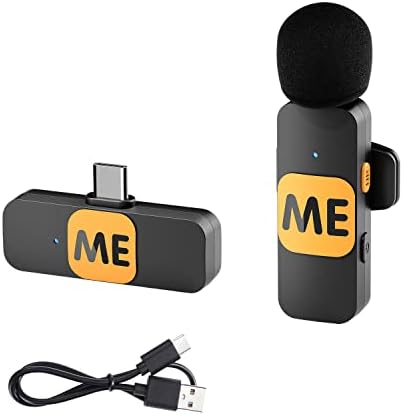 ME MIC-S10 Professional 2.4GHz Wireless Lavalier Microphone System, 164ft Range, Lapel Microphone for Type-C Devices, iPad -Omnidirectional Condenser Mic for Interview Video Podcast Vlog YouTube