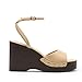 DREAM PAIRS Wedge Sandals for Women,Dressy Platform Square-Toe Ankle Buckle Studded Fashion Sandals for Summer,Size 10,Nude,SDWS26001W