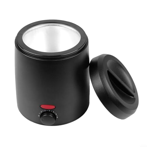 CNANRNANC Calentador de cera para depilación con control de temperatura ajustable, olla de fusión rápida para cera dura y suave, adecuado para uso doméstico y de salón, color negro (2)