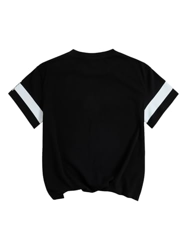 Image of RoseSeek Women's Graphic Letter Tee Crew Neck Drop Shoulder Trendy Summer T Shirt Short Sleeve Vintage Car Print Top