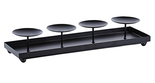 Religious Gifts Elevated Christmas Advent Iron Pillar Candle Tray, 15 Inch